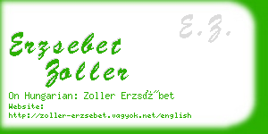 erzsebet zoller business card